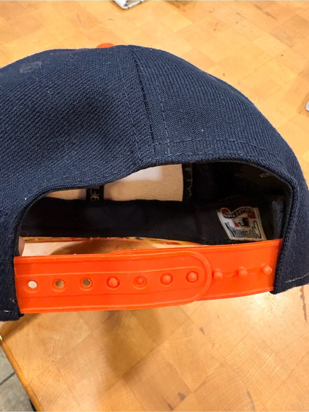New Era Kids Cap - White, Navy, Orange, Yellow & Red Stripe